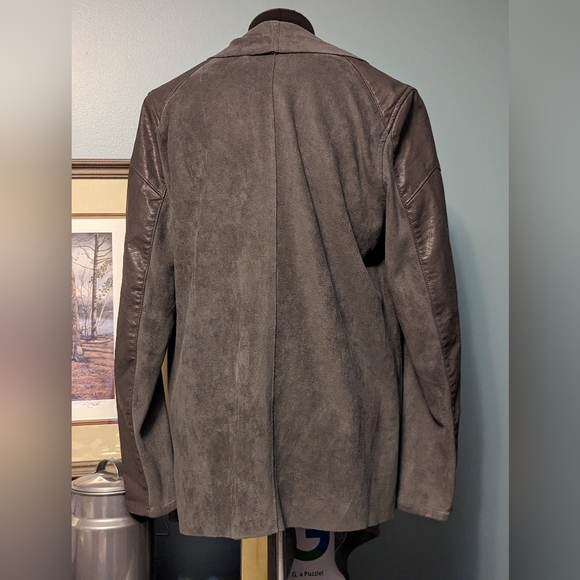Blank NYC faux suede and leather jacket, size small, gray - Picture 3 of 13